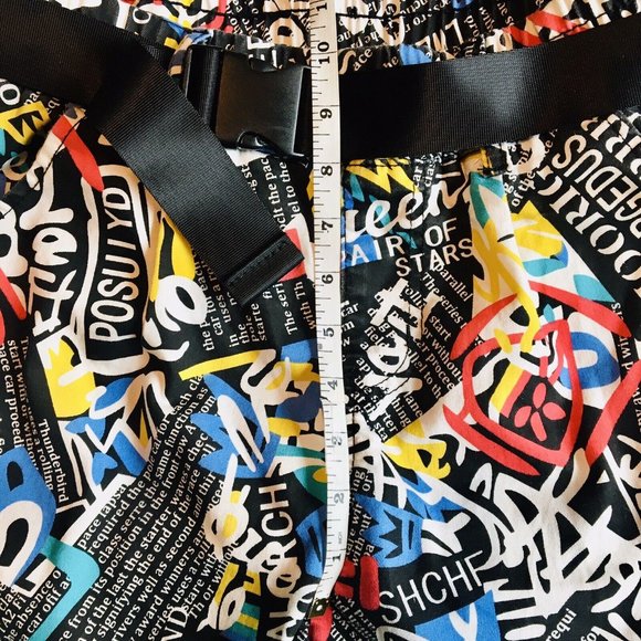 VIP‎ Jeans Urban Graffiti Jogger Style Ankle Faux Cargo Pants Size 7/8 Juniors - Picture 9 of 12